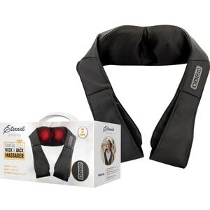 Eternal Living Stress Relief Shiatsu Back and Neck Massager w Heat Deep Tissue